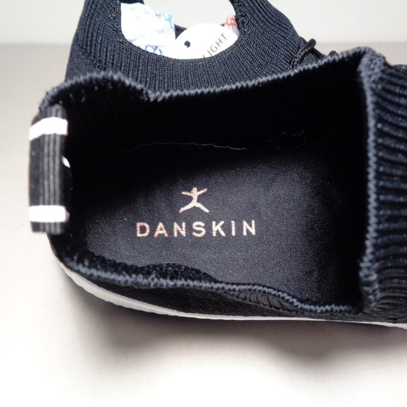 Danskin Size 7.5 M FREE Black Knit Lace Up Sneakers New Women's Shoes - Picture 15 of 16